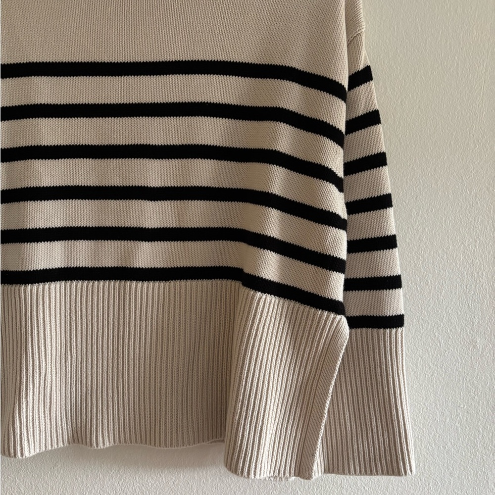 Gap Striped Wide Sleeve Cotton Turtleneck Sweeter Small - Picture 3 of 8